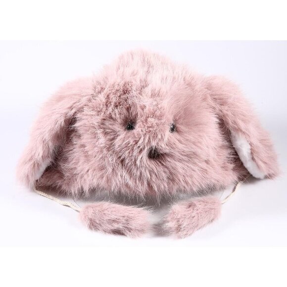 ? Iyoe Faux Fur Bunny Women Pink Cute Plush Rabbit Ears Winter Thick Cozy Hats